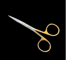 Ножницы ZL-02-478-12, Scissor Straight Double (золото) 11.5 см
