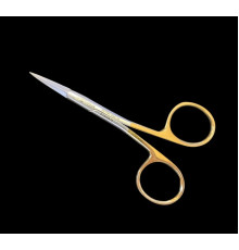 Ножницы ZL-02-478-12, Scissor Straight Double (золото) 11.5 см